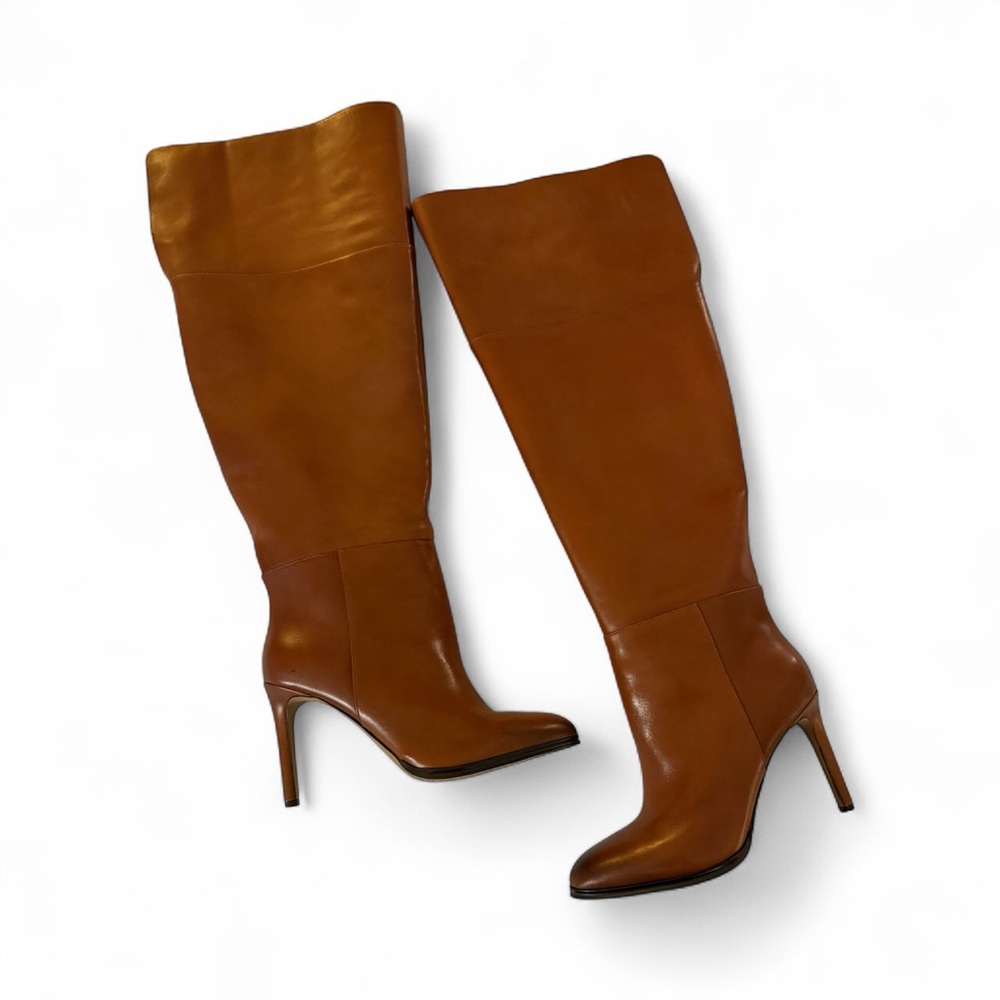 Vince Camuto Cognac Brown Over-the-Knee Leather Boots